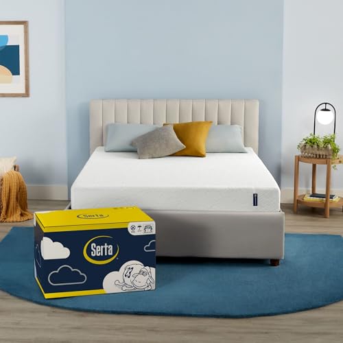 Serta - 7 inch Cooling Gel Memory Foam Mattress, Twin Size, Medium-Firm, Supportive, CertiPur-US Certified, 100-Night Tr