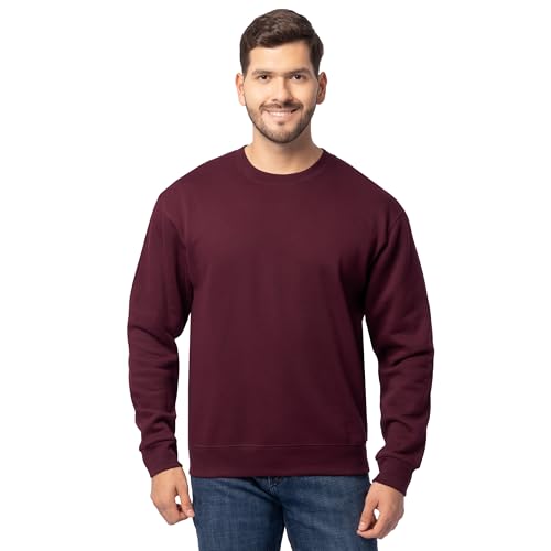Fruit of the Loom Men's Eversoft Fleece Sweatshirts & Hoodies, Sweatshirt-Maroon, Medium