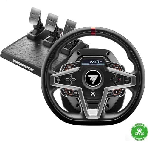 Thrustmaster T248X, Racing Wheel and Magnetic Pedals, HYBRID DRIVE, Magnetic Paddle Shifters, Dynamic Force Feedback, Screen with Racing Information (Compatible with XBOX Series X/S, One, PC)