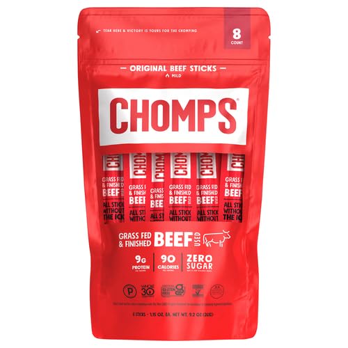 Chomps Original Beef Jerky Snack Sticks, 8pk