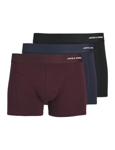 (-20%) JACK & JONES Herren Jacbasic Bamboo Trunks 3 Pack Noos Boxershorts, Port Royale, L EU