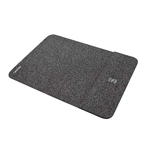 Geonav Carregador Universal por Indução com Mousepad, 10W (Android), 7,5W (iPhones), Qi, MPISG, Cinza