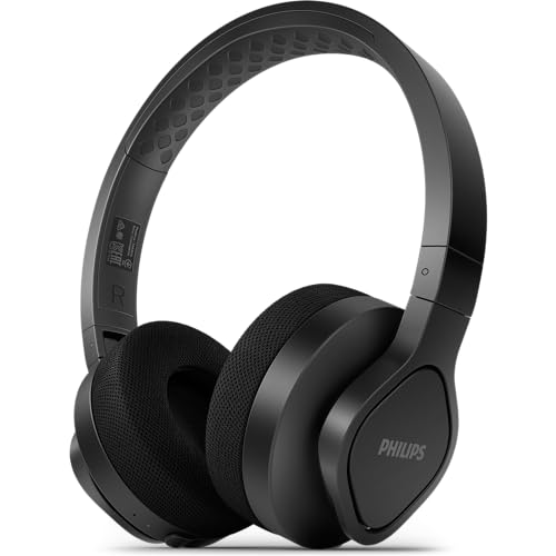 PHILIPS Audio TAA4216 On-Ear Sports Bluetooth Headphones with IP55 Dust/Water Protection, 35 Hours Play Time, Cooling & Washable Ear Cups, Quick Charg