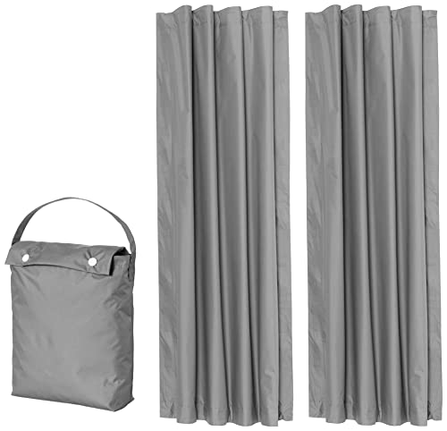 Amazon Basics Portable Blackout Curtain Shade with Suction Cups, 50"W x 78"L, 2-Pack, Dark GreyOEKO-TEX STAND