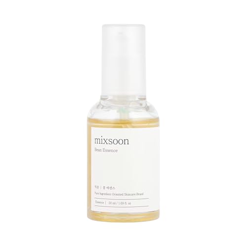 mixsoon Bean Essence Exfoliating Hydrating for Face fermented bean extract Hyaluronic Acid Serum Korean Glass Skin Care 1.69 Fl Oz / 50ml