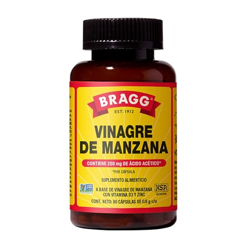 Bragg Apple Cider Vinegar Capsules with Vitamin D and Zinc - 90 Capsules - Supports The Immune System