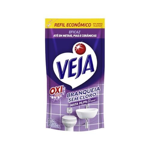 Limpador de Banheiro Antibac Veja Lavanda 400ml Refil Econômico, Veja, Roxo