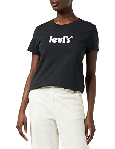 (-57%) Levi's Damen The Perfect Tee T-Shirt,Seasonal Poster Logo T2 Caviar,XS