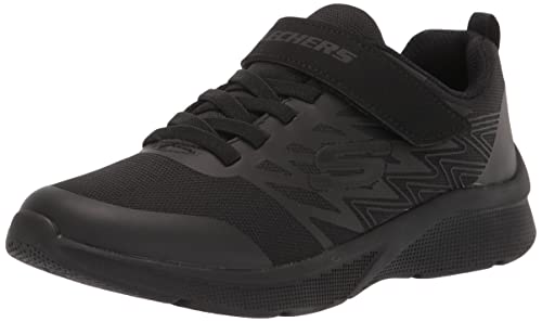 (-37%) Skechers Jungen Microspec Texlor Trainer, Black Textile & Trim, 37 EU
