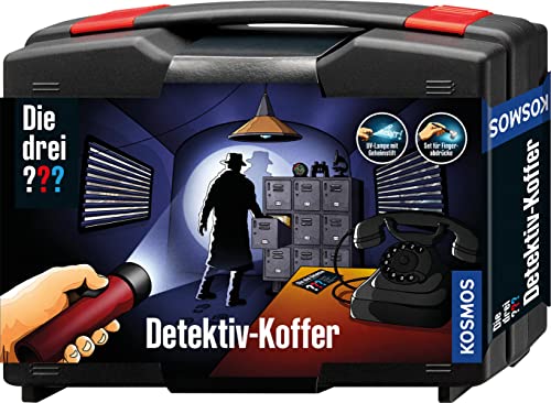 (-39%) Kosmos Die DREI ??? Detektivkoffer, 630553, Detektiv Spielzeug Set für Kinder ab 8 Jahre mit Fingerabdruck-Pulver, wichtige Utensilien und Profitipps zur Ermittlung, Wit