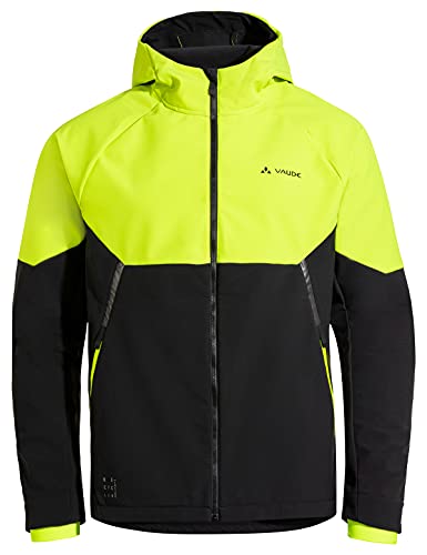 (-38%) VAUDE Softshell Fahrradjacke Herren Qimsa – Wasserdichte & atmungsaktive Softshelljacke Herren, reflektierende Details, ideal fürs Radfahren im Herbst & Winter - in Gelb, Größe: L