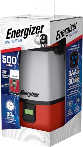 Energizer LED Camping Lantern 360 PRO, IPX4 Water Resistant Camping Light, Ultra Bright Emergency Lantern, Portable, Battery Powered, Perfect for Outdoors, Camping, Hiking,DIY & Emergency Power Outage