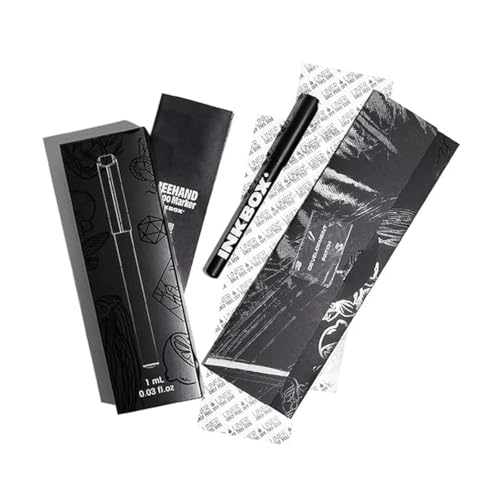 inkbox Freehand Tattoo Marker – Medium Tip, Lasts up to 10 days, For All Skin Tones, Water-Resistant, Cruelty-Free & Vegan | Long-Lasting Temporary Tattoo Pen, All Artists Skill Levels -1 Count