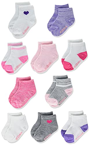 Hanes Baby Girls EZ Sort Ankle Socks 10-Pack 6-12 Months