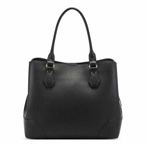 Nine West womens Brooklyn Jet Set Carryall SATCHEL, Black, One Size US