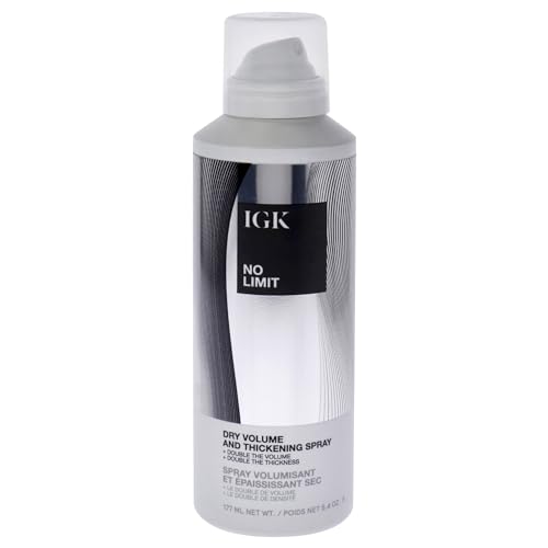 IGK NO LIMIT Dry Volume & Thickening Spray | Touchable + Fullness + Hold | Vegan + Cruelty Free| 5.4 Oz