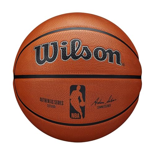 WILSON NBA Authentic Series Basketball - Outdoor, Size 6 - 28.5",Brown