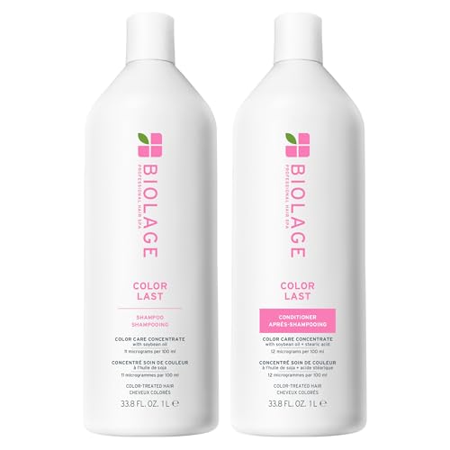 Biolage Color Last Shampoo & Conditioner Set | Helps Protect Hair & Maintain Vibrant Color | For Color-Treated Hair | Paraben & Silicone-Free | Vegan