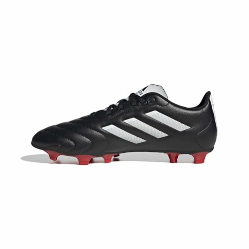 adidas Unisex Goletto Firm Ground Soccer Shoe, Core Black/White/Red, 11 US Men