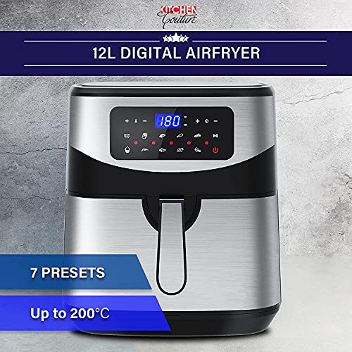 Kitchen Couture Air Fryer 12 Litre, LCD Display, 9 Preset Programs