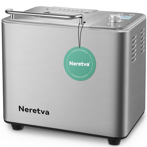 Neretva Bread Maker Machine 20-IN-1 2LB Dual Heater Nonstick Ceramic Pan