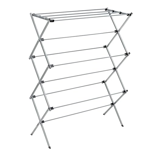 Honey-Can-Do Collapsible Laundry Drying Rack, Sturdy Steel, Foldable &amp; Portable Clothes Drying Rack, Space-Saving De