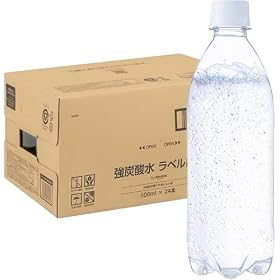 by Amazon 炭酸水 ラベルレス 500ml×24本