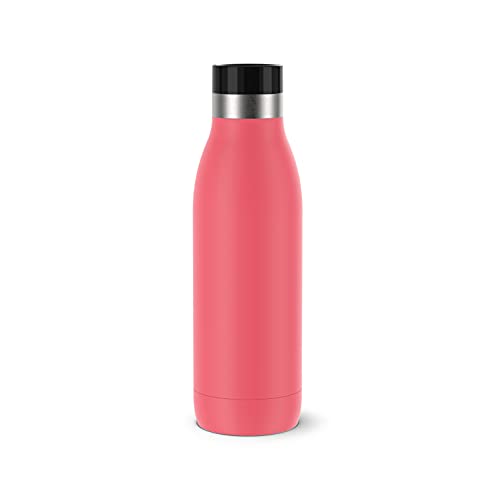 (-47%) Emsa Bludrop Isolier-Trinkflasche, 0,5 Liter, 100% dicht, Quick-Press Verschluss, Ergonomischer 360° Trinkgenuss, 12h warm, 24h kühl, einfache Reinigung, Edelstahl, Pulverbeschichtung, Koralle, N31104