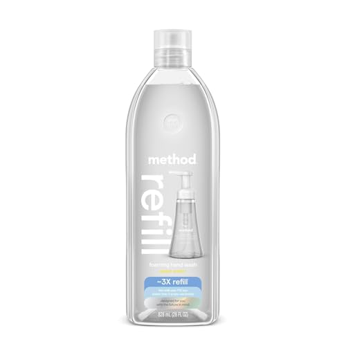 Method Foaming Hand Soap, Refill, Sweet Water, Recyclable Bottle, Biodegradable Formula, 28 oz, (Pack of 1) (Packaging May Vary)