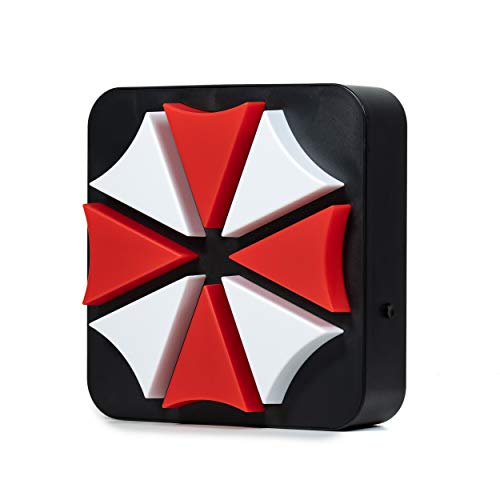 Numskull Resident Evil Umbrella Corp Lamp Wall Light - Ambient Lighting Gaming Accessory for Bedroom, Home, Study, Office, Work - Official Resident Evil Merchandise