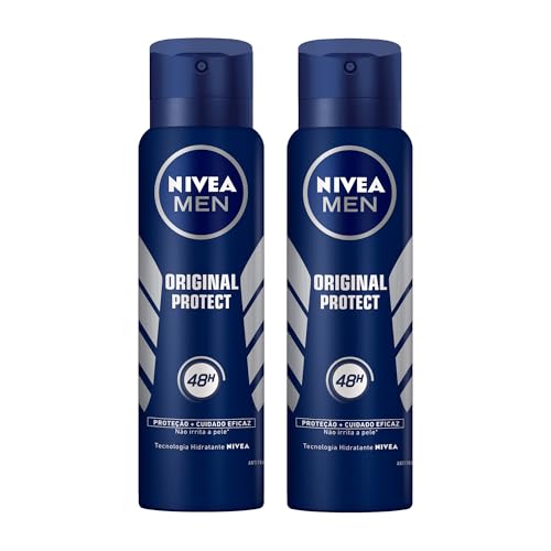 NIVEA MEN Kit Desodorante Antitranspirante Aerossol Original Protect 48h 150ml (2 unidades)