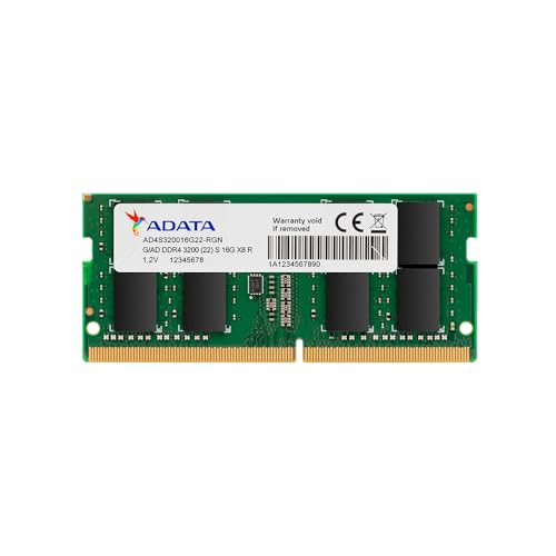Adata Memória p/ Notebook DDR4 16GB 3200MHz SO-DIMM Preto - AD4S320016G22-SGN