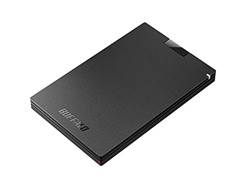 BUFFALO External SSD 1TB - Compatible with PS4 / PS5 / Windows/Mac - USB-C - USB-A - USB 3.2 - External Solid State Drive - SSD-PG1.0U3B