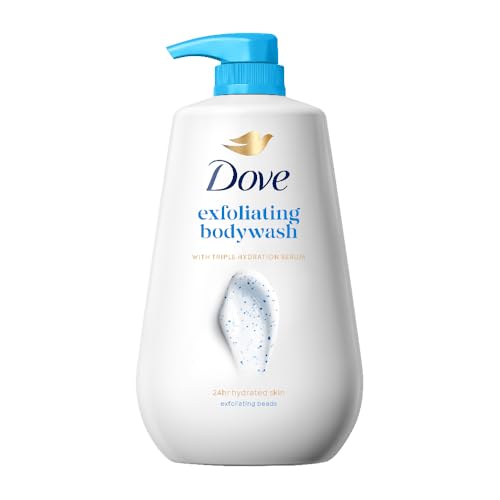 DOVE Exfoliating Bodywash, 825ml, for Smooth Radiant Skin, with Triple Hydration Serum & Glycerine, Dermatologically Tested, Paraben & Sulphate-Free, for Men and Women DOVE Exfoliating Bodywash, 825ml, for Smooth Radiant Skin, with Triple Hydration Serum & Glycerine, Dermatologically Tested, Paraben & Sulphate-Free, for Men and Women