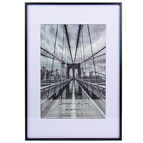 Cooper & Co. Homewares A2 Matt to A3 Premium Metallicus Metal Photo Frames, Black...