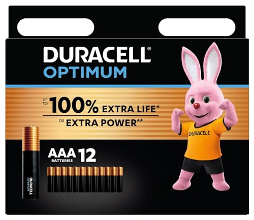 (-33%) DURACELL Optimum AAA Alkaline-Batterien (12 Stück) 1.5V, LR03
