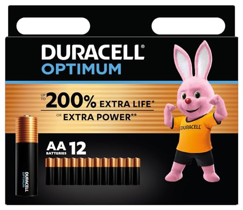 (-33%) DURACELL Optimum AA Alkaline-Batterien (12 Stück) 1.5V, LR06