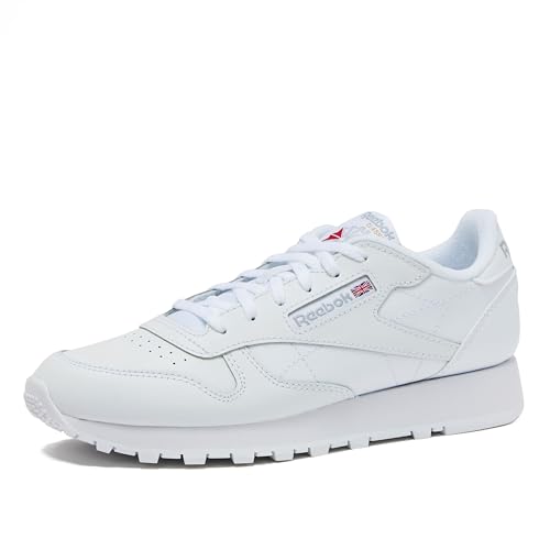 Reebok Classic Leather Girls & Boys Shoes for Kids, Toddler, Little Kid or Big Kid Sneakers, White, 4.5 Big Kid