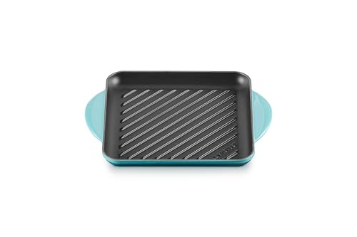 Le Creuset Enameled Cast Iron Square Grill, 9.5-Inch Indoor Grilling