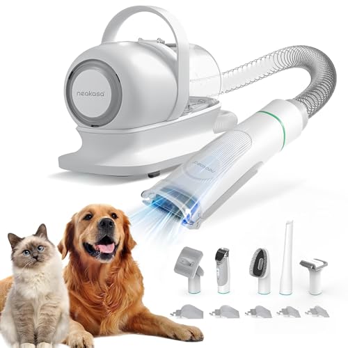 Neakasa P1 Pro Pet Grooming Kit &amp; Vacuum Suction 99% Pet Hair, Professional Clippers with 5 Proven Grooming Tools fo