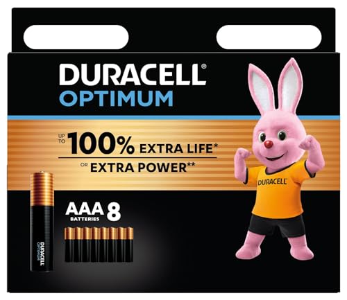 ⚡ BLITZDEAL (-68%) DURACELL Optimum AAA Alkaline-Batterien (8 Stück) 1.5V, LR03