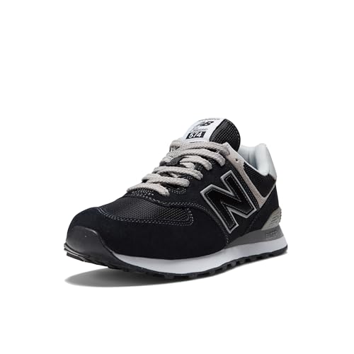 New Balance Men's 574 Core Sneaker, Black/White, 11