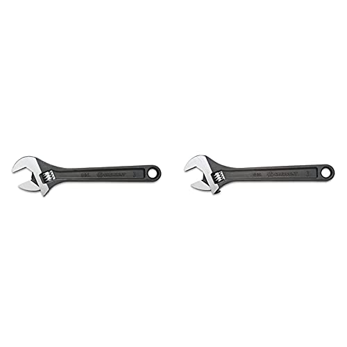 Crescent 8 inch and 10 inch Adjustable Black Oxide Wrench Pair