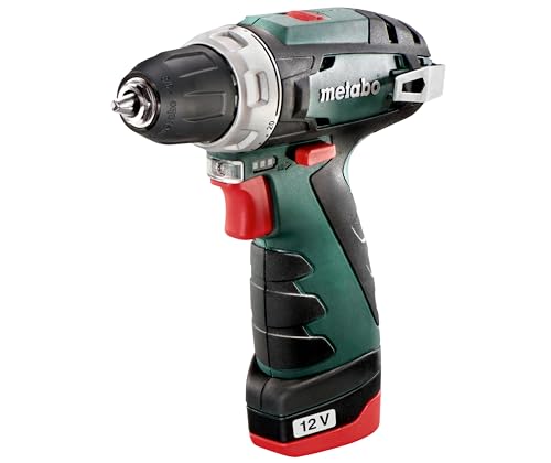 (-43%) metabo PowerMaxx BS Basic, 12 V Akku-Bohrschrauber mit 2x 2,0 Ah Akkus