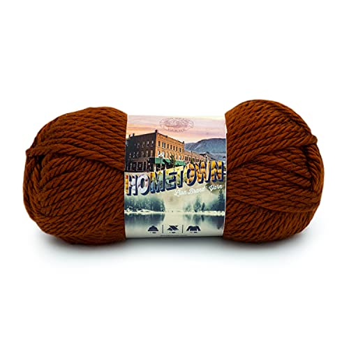 Lion Brand Yarn, Hometown Super-Bulky Yarn for Knitting, Crocheting, and Crafting, 1 Pack, Stowe Sugar Maple
