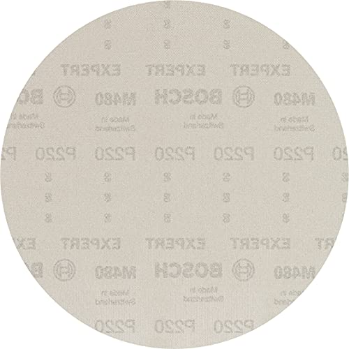Bosch 25x EXPERT M480 Sanding Net (for Drywall, Hardwood, Ø 225 mm, Grit 220, Professional Accessory Drywall Sander)
