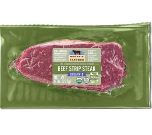 Organic Rancher Organic Beef New York Strip Steak, 8 Oz