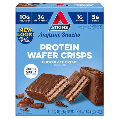 Atkins Chocolate Creme Protein Wafer Crisps Protein Dessert 4g Net