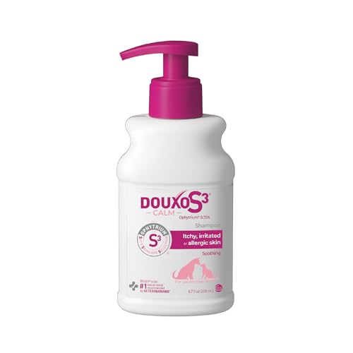 Douxo S3 Calm Shampoo, Contains 0.75% Ophytrium, Soothing, For Itchy, Irritated or Allergic Skin, For Dogs and Cats, 6.7 fl. oz. (200mL)