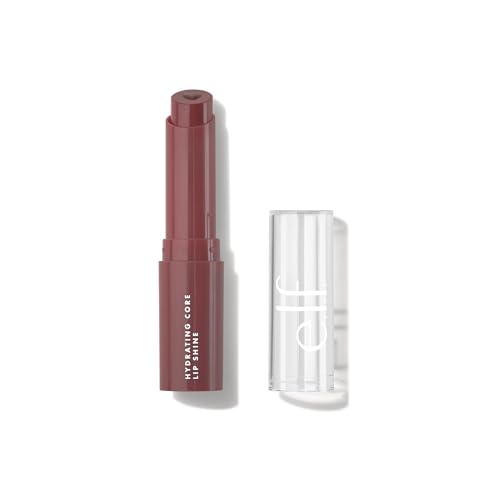 e.l.f. Hydrating Core Lip Shine, Lip Balm For A Sheer Tint Of Color & Soft Shine, Made With Nourishing Vitamin E, Vegan & Cruelty-Free, Happy